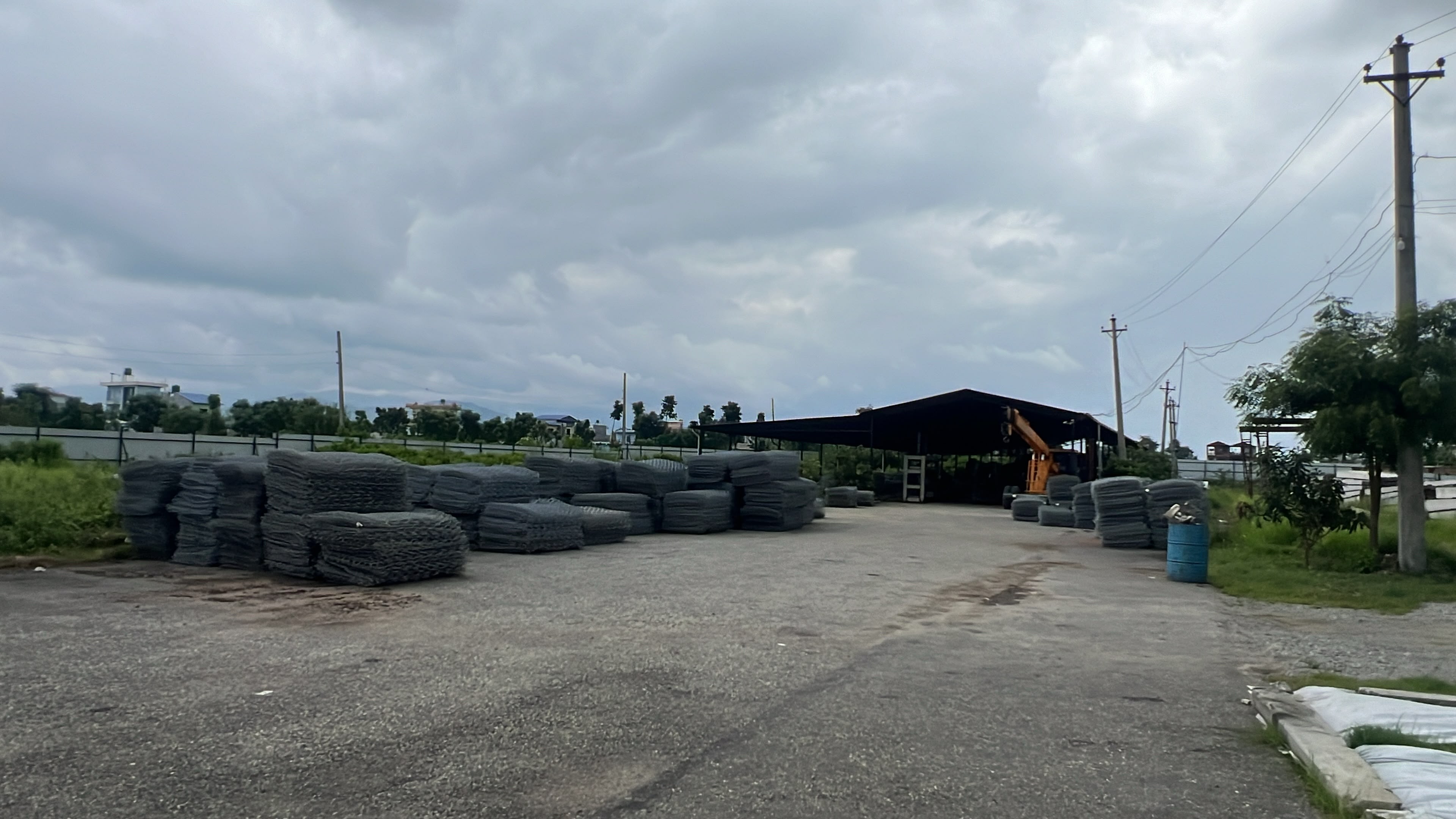 Gabion mesh panels staged in our Ratnanagar dispatch yard, ready for delivery